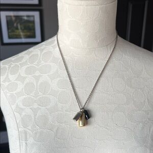 Coach Gold and Silver chubby hangtag  Necklace